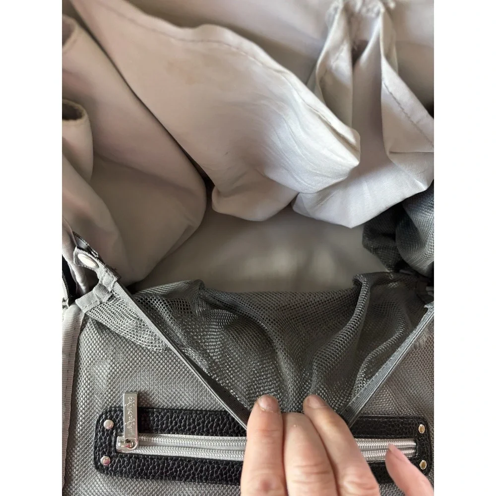 Itzy Ritzy Boss Backpack Diaper Bag Jetsetter Black Vegan Leather Dust Bag